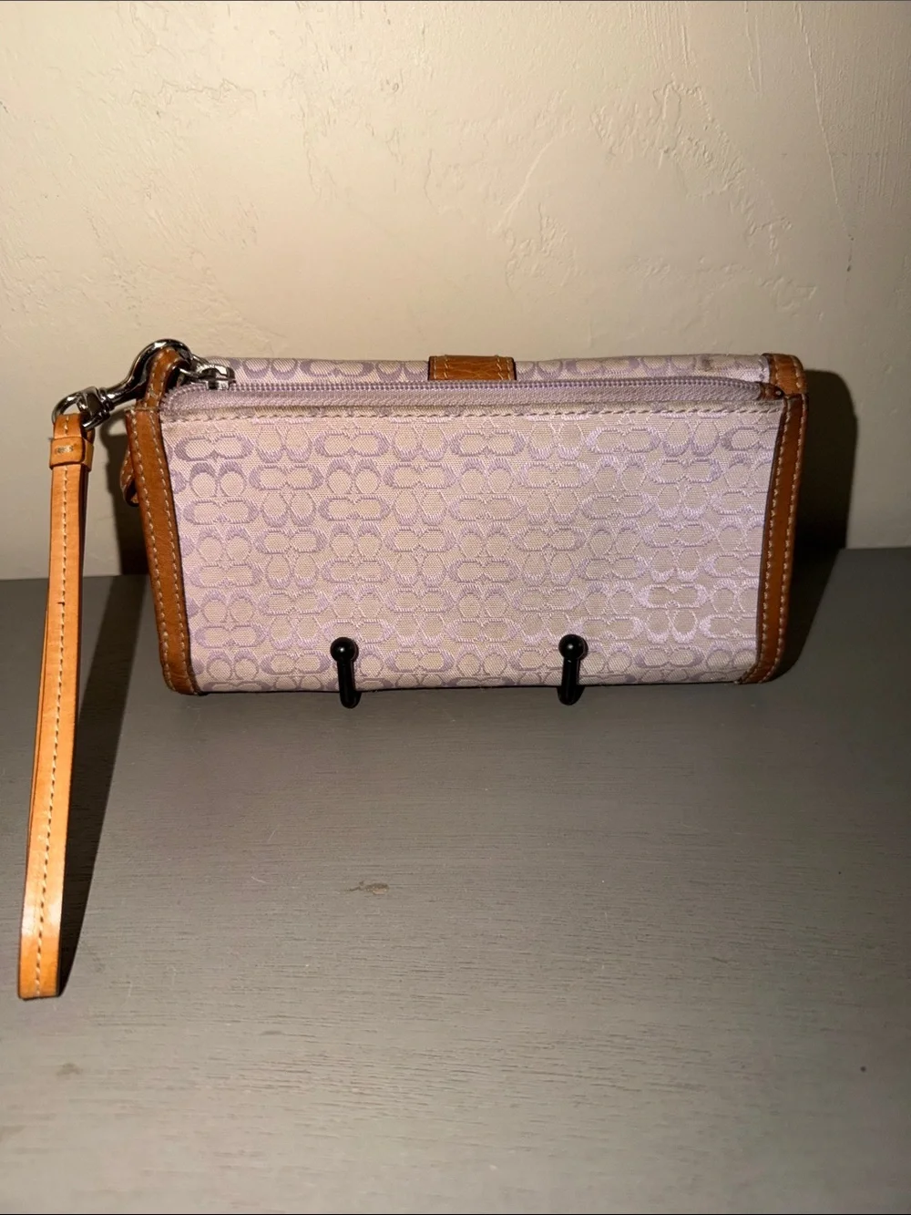 Vintage Y2K Coach Soho Signature long wallet in lavender